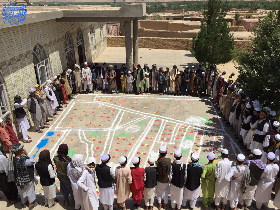 CAWC staff conducting CLTS activities in Samangan province